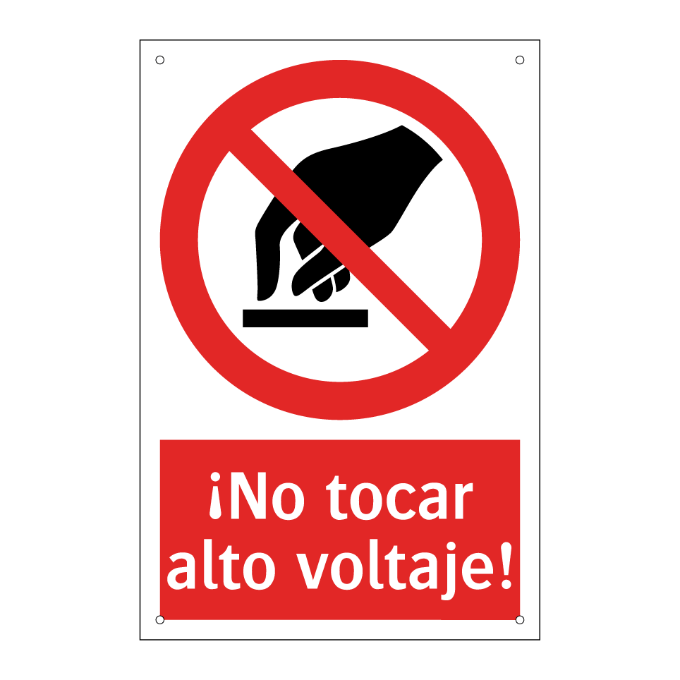 ¡No tocar alto voltaje!