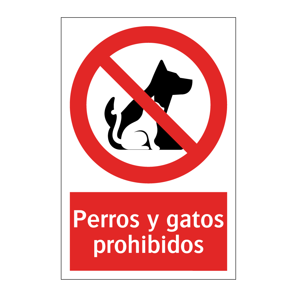 Perros y gatos prohibidos