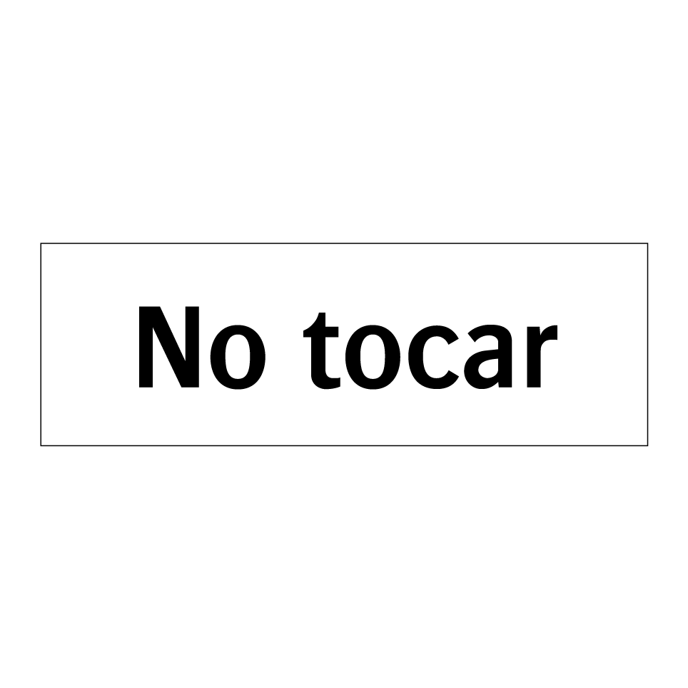 No tocar