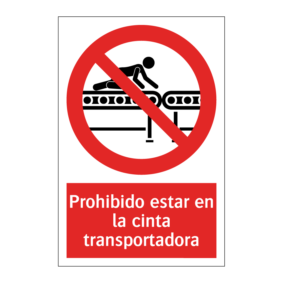 Prohibido estar en la cinta transportadora