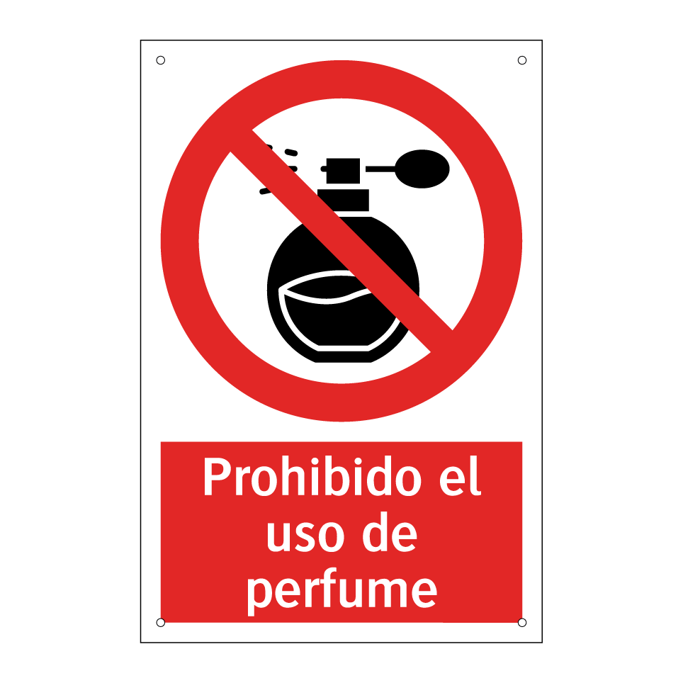 Prohibido el uso de perfume