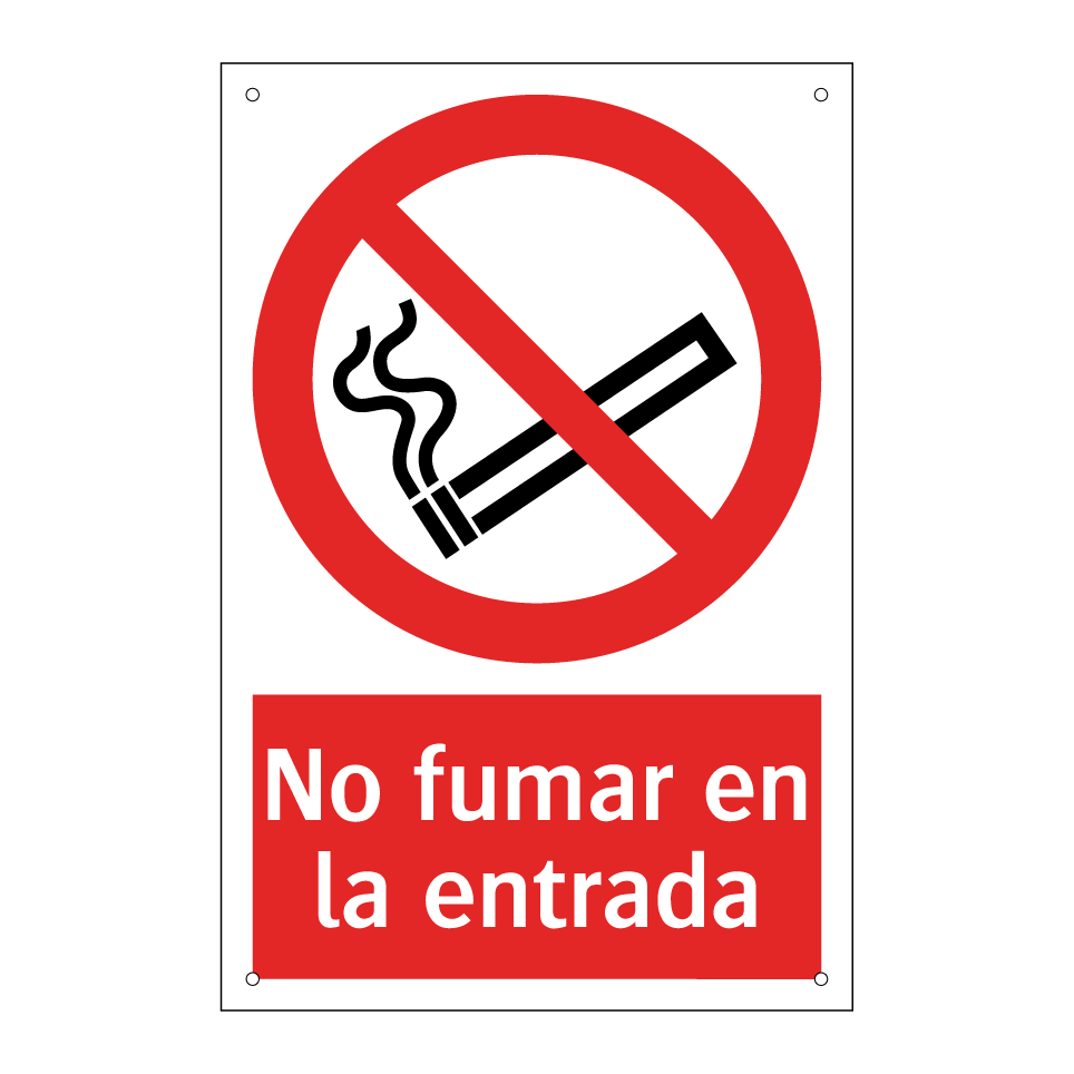 No fumar en la entrada