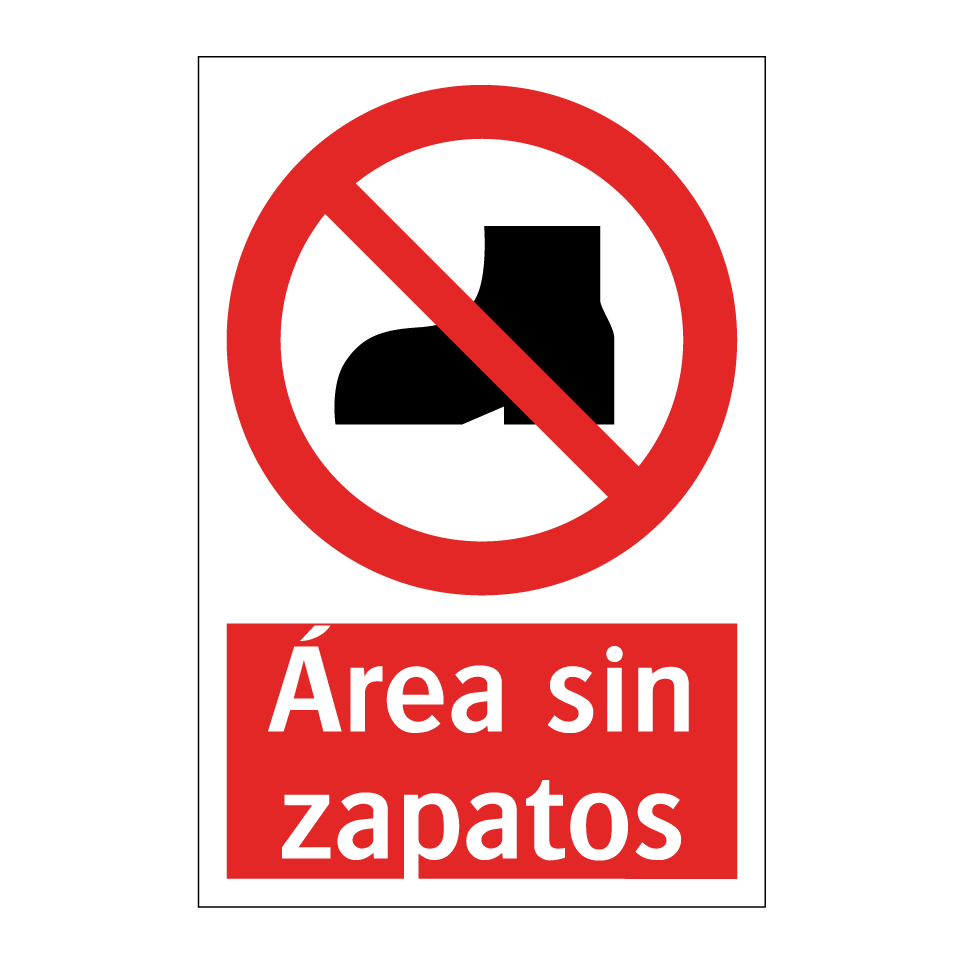 Área sin zapatos