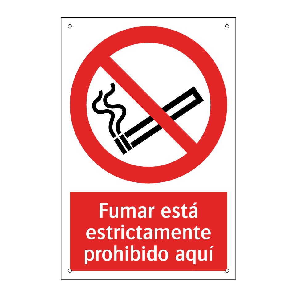 Fumar está estrictamente prohibido aquí