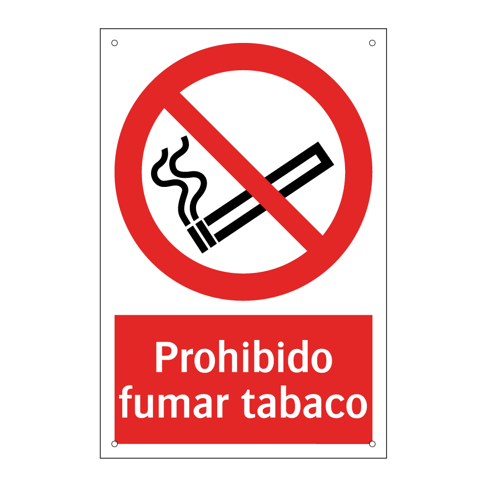 Prohibido fumar tabaco