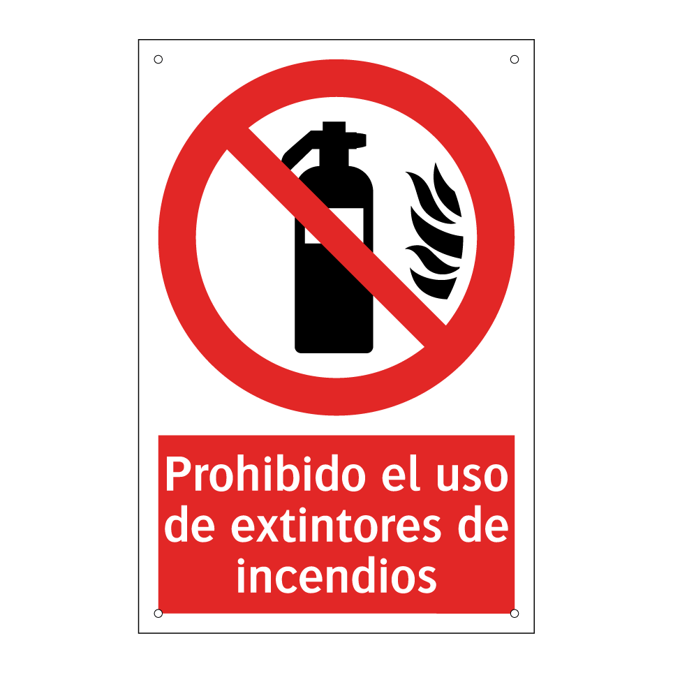 Prohibido el uso de extintores de incendios