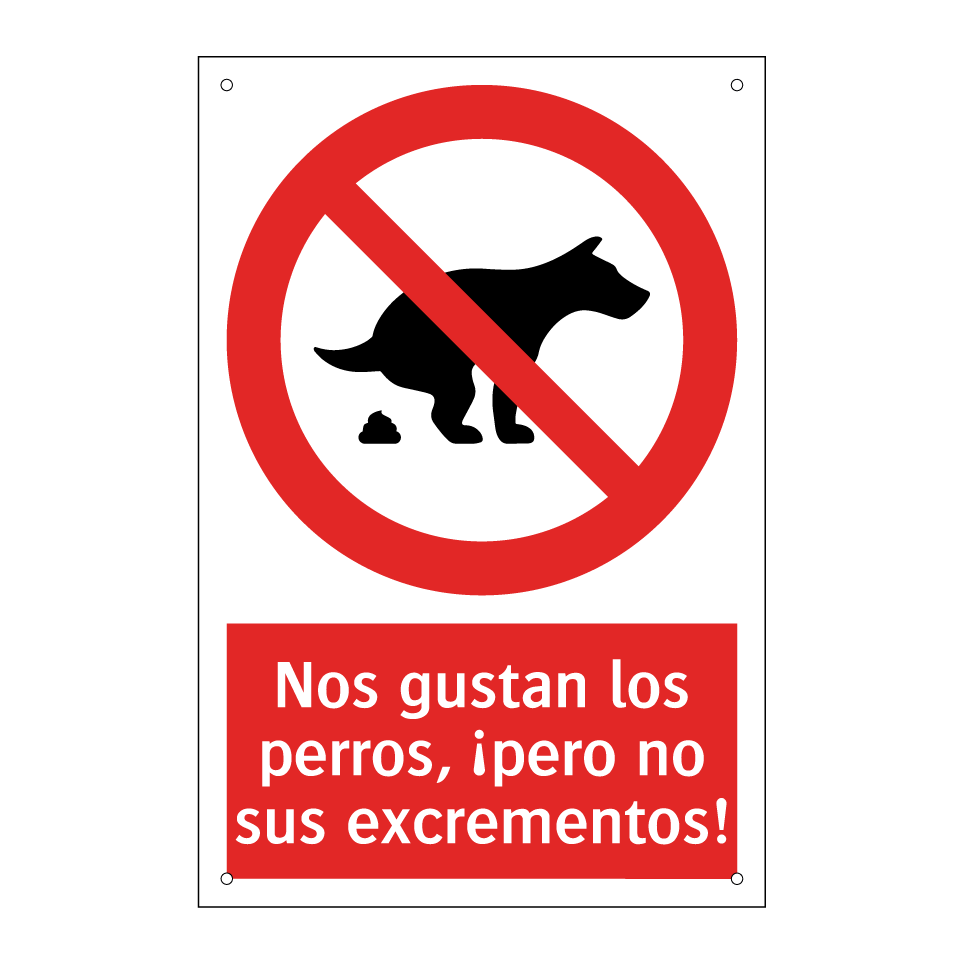 Nos gustan los perros, ¡pero no sus excrementos!