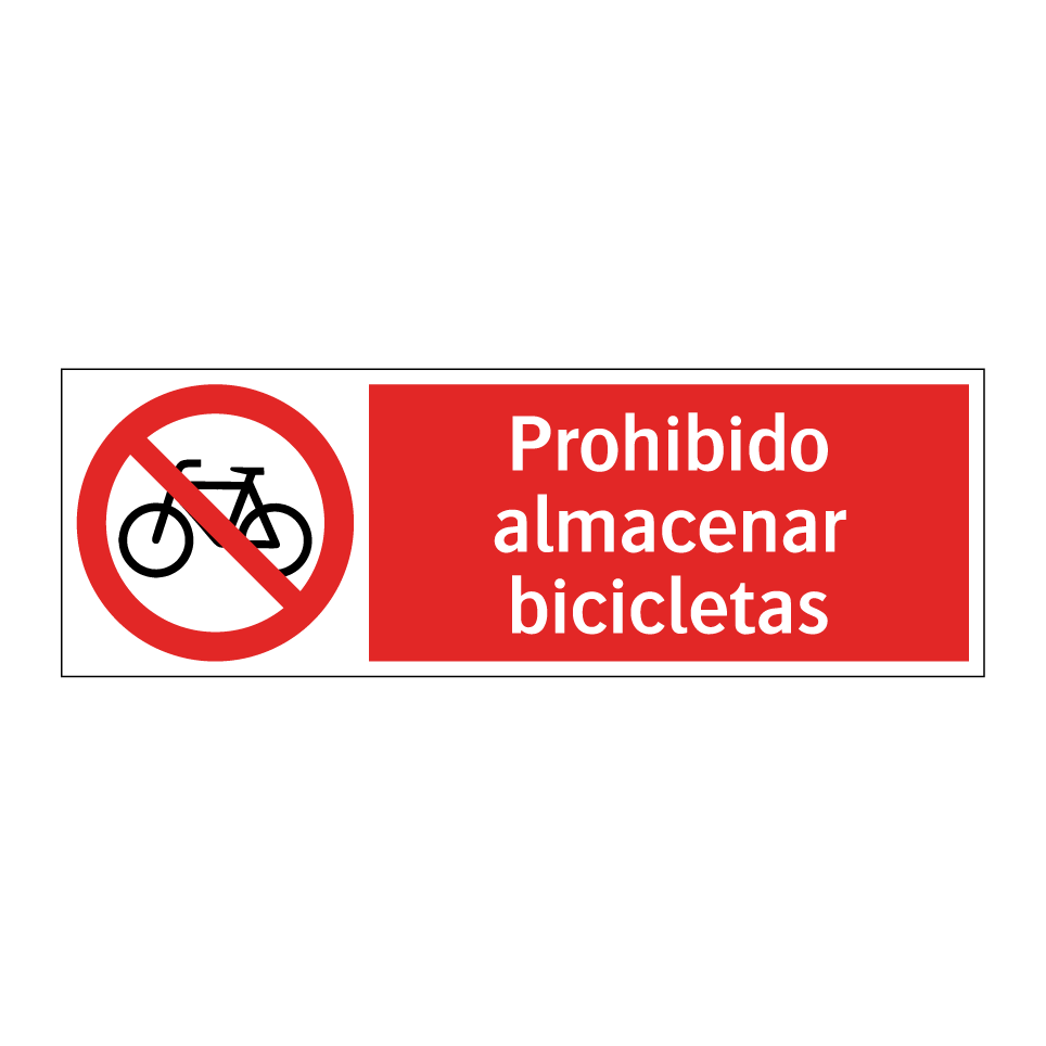 Prohibido almacenar bicicletas