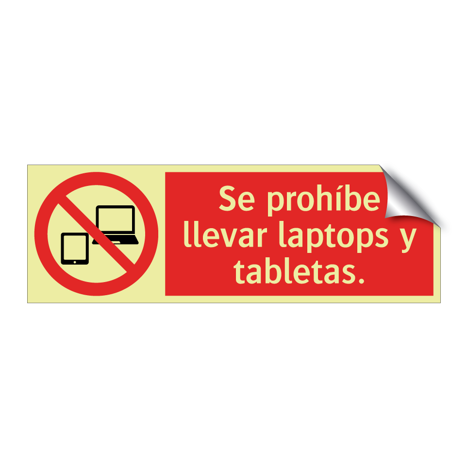 Se prohíbe llevar laptops y tabletas.
