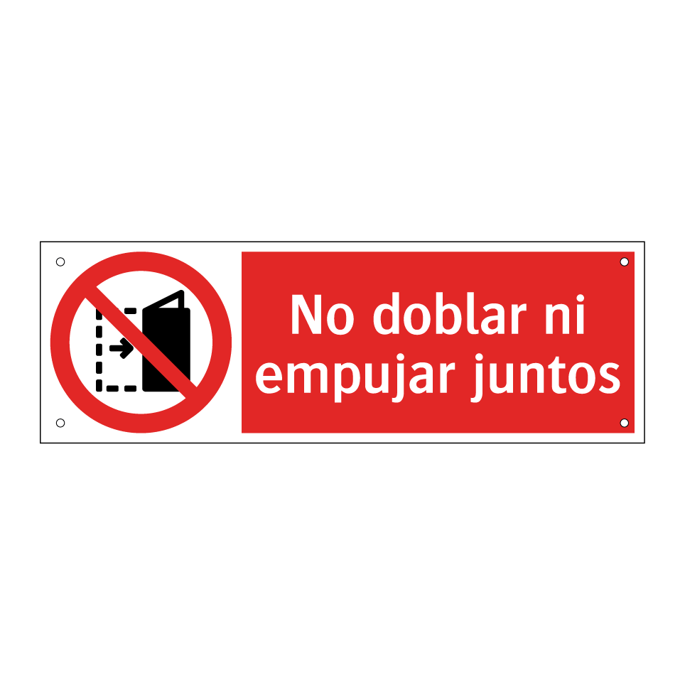 No doblar ni empujar juntos