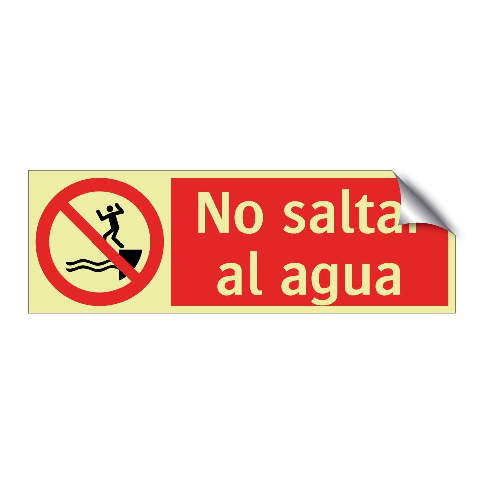 No saltar al agua
