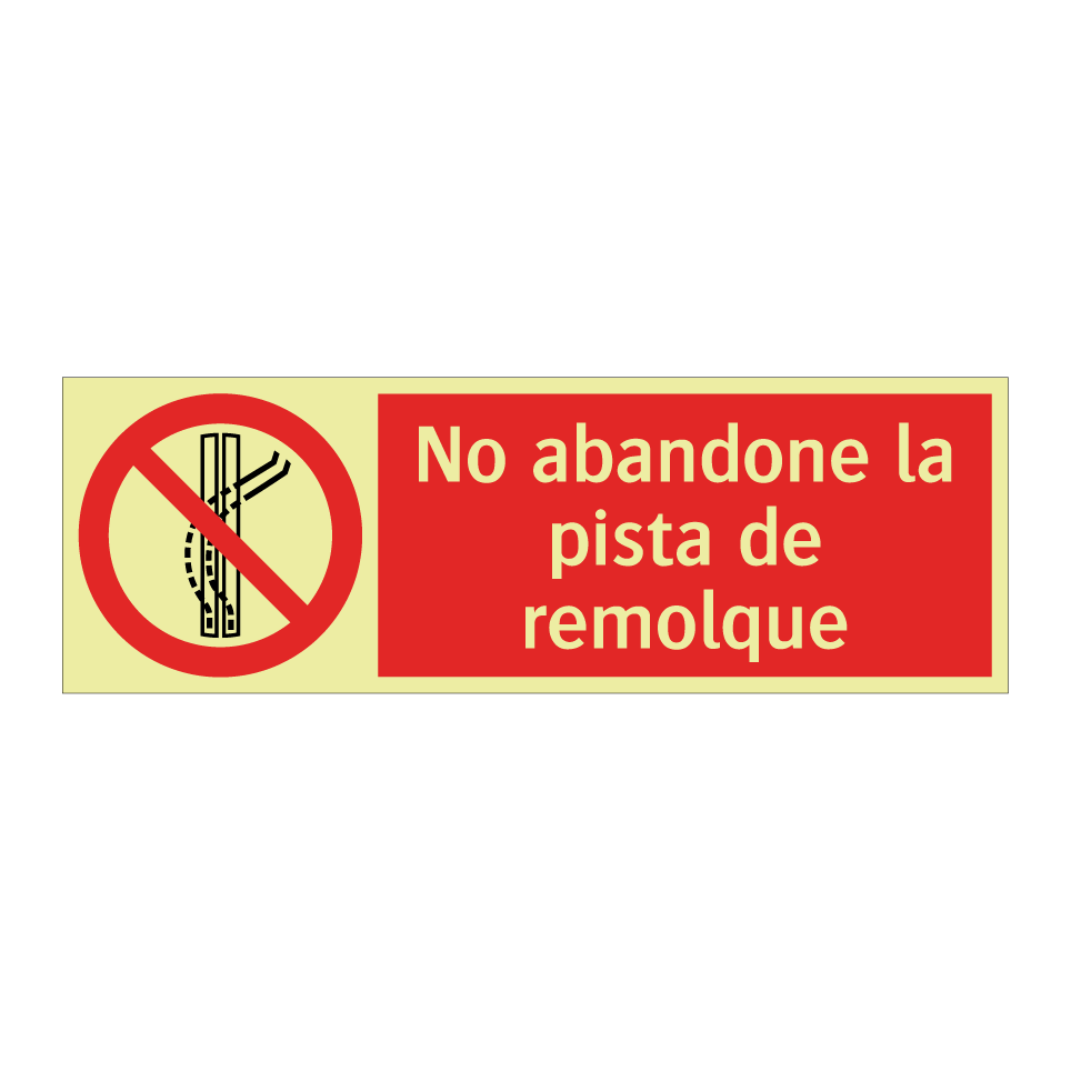 No abandone la pista de remolque