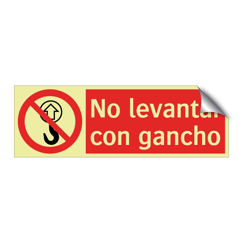 No levantar con gancho