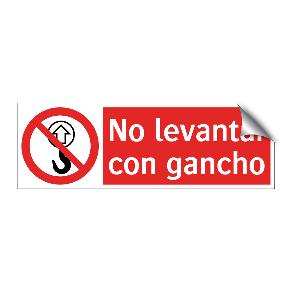 No levantar con gancho