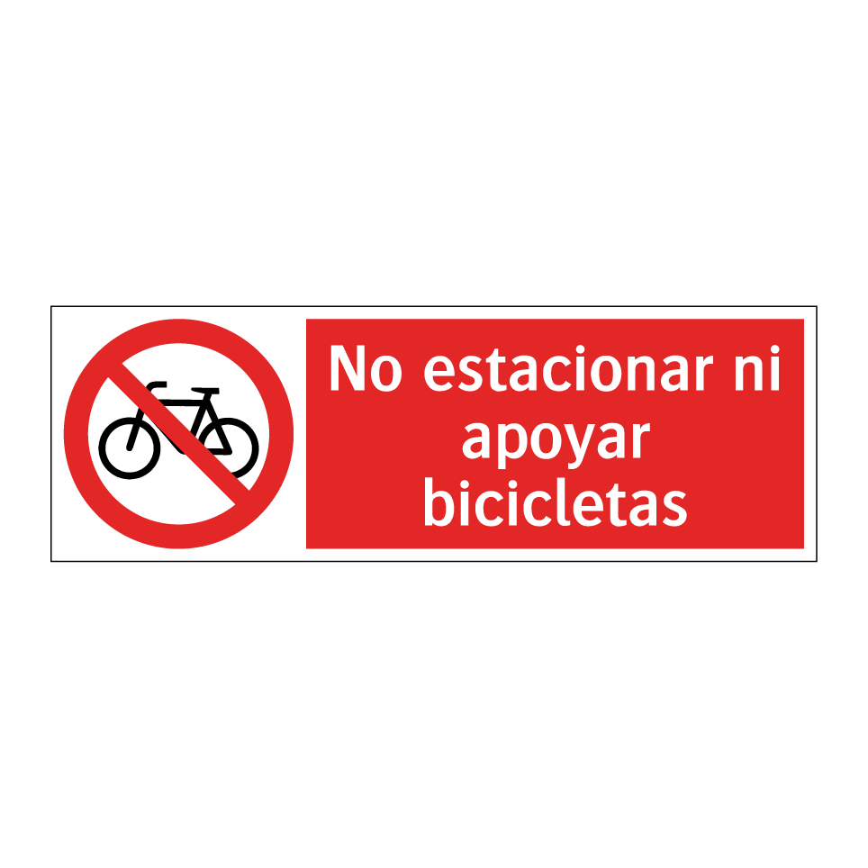No estacionar ni apoyar bicicletas