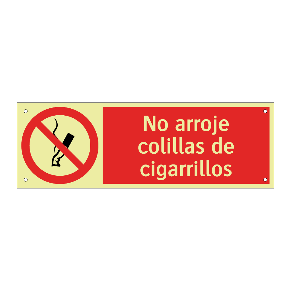No arroje colillas de cigarrillos