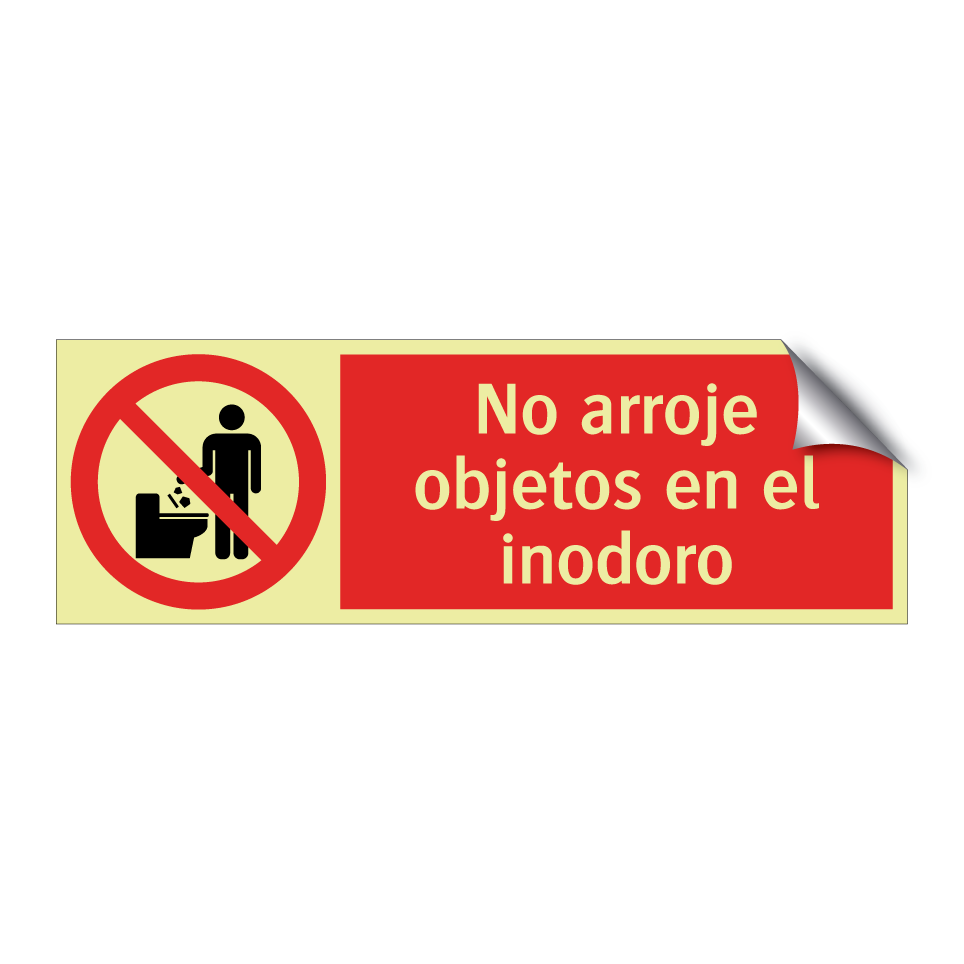 No arroje objetos en el inodoro
