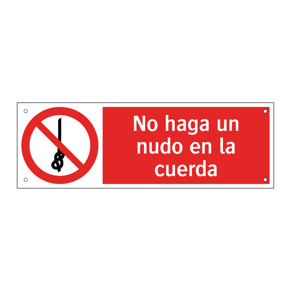 No haga un nudo en la cuerda