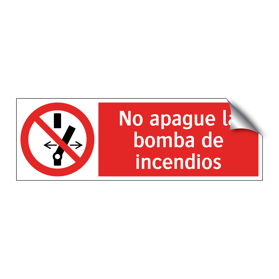No apague la bomba de incendios
