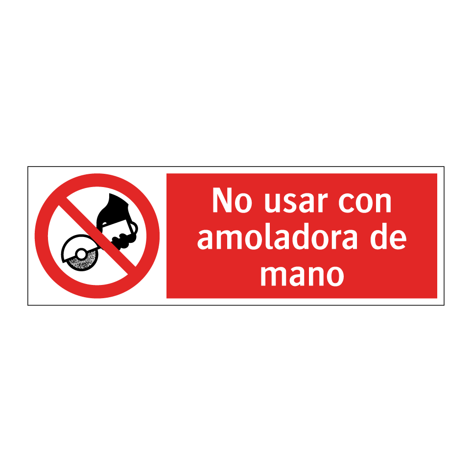No usar con amoladora de mano