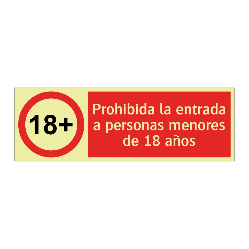 Prohibida la entrada a personas menores de 18 años
