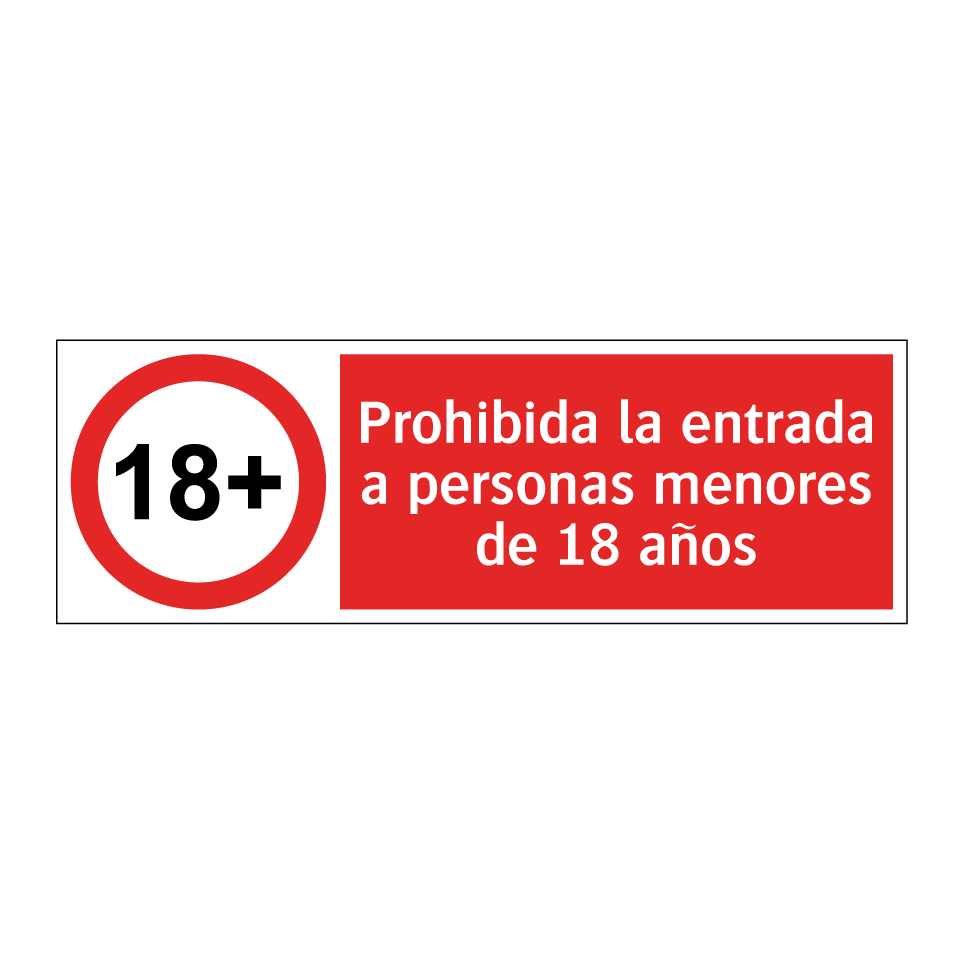 Prohibida la entrada a personas menores de 18 años