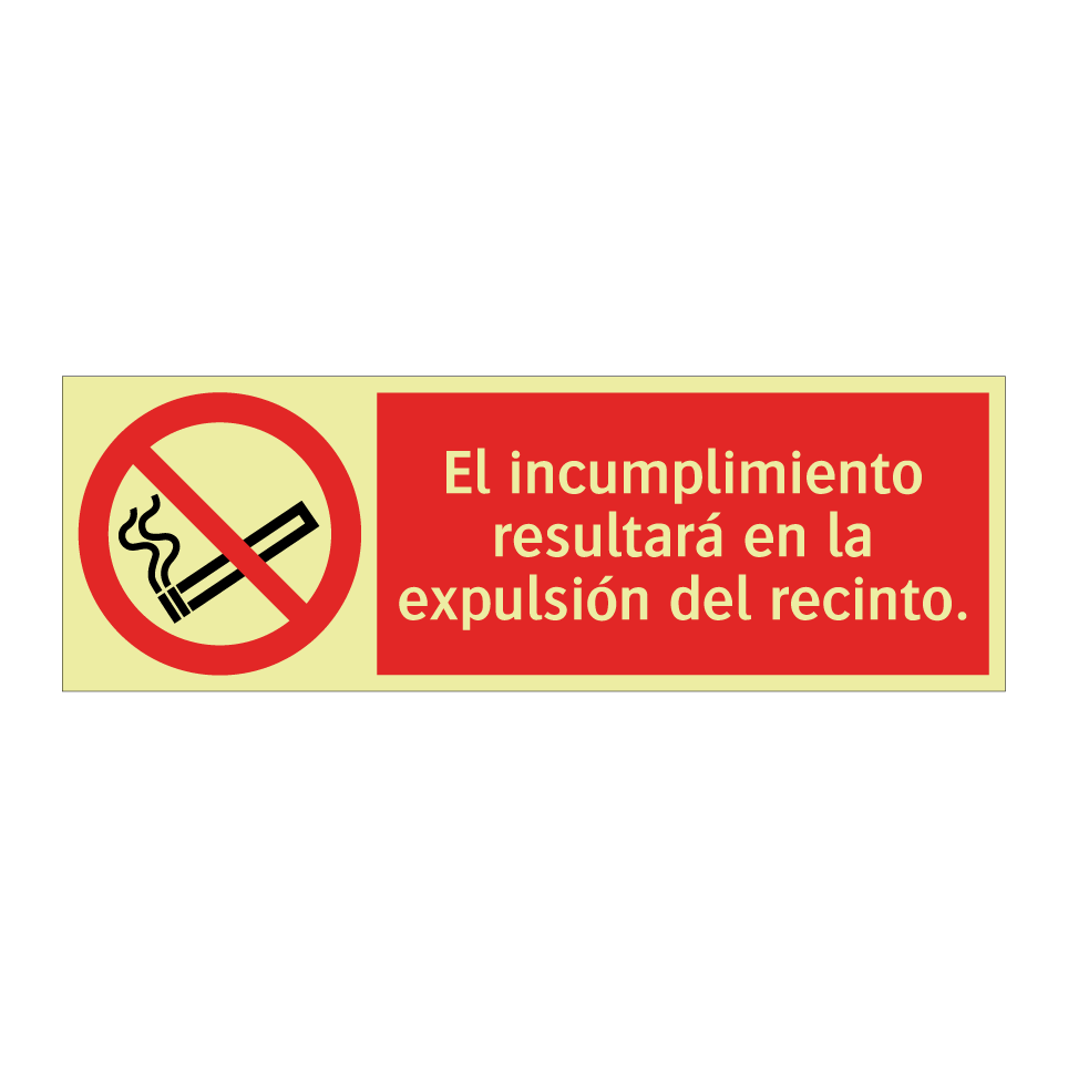 El incumplimiento resultará en la expulsión del recinto.