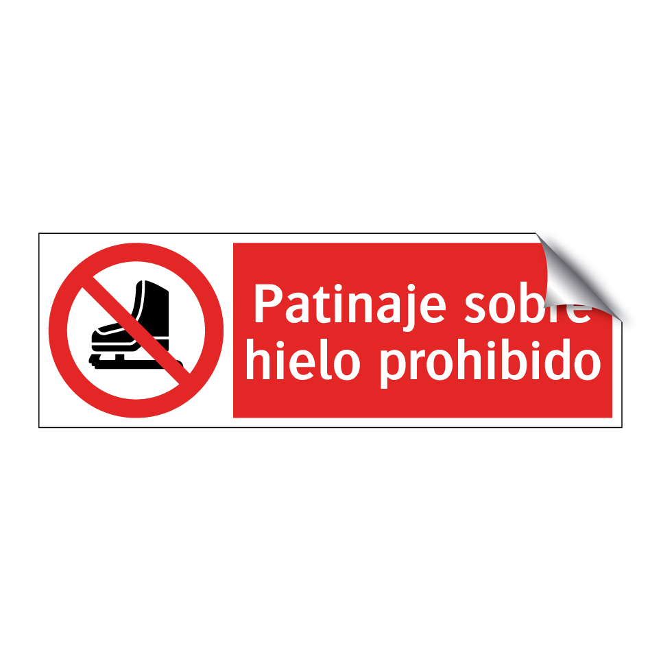 Patinaje sobre hielo prohibido