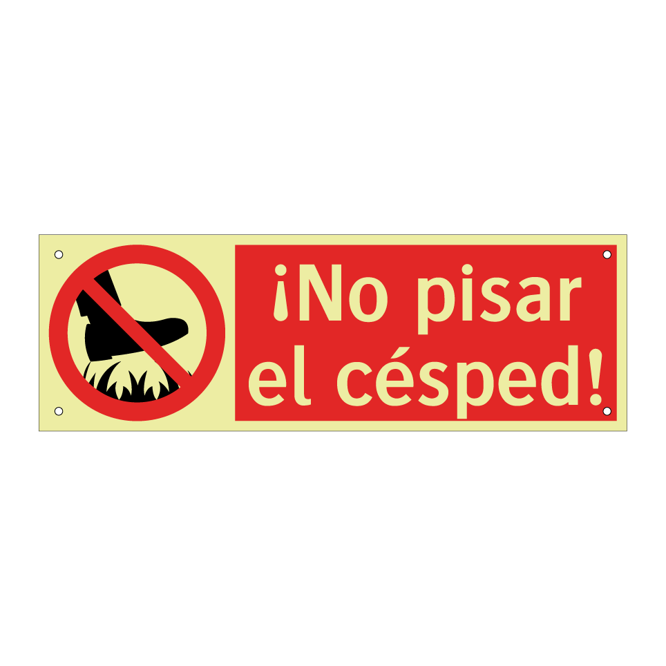 ¡No pisar el césped!