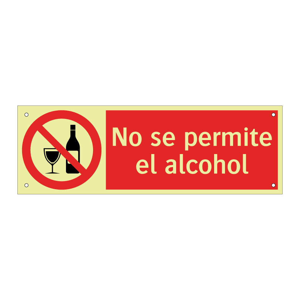No se permite el alcohol