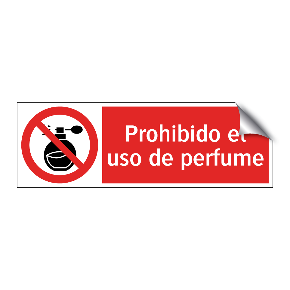Prohibido el uso de perfume