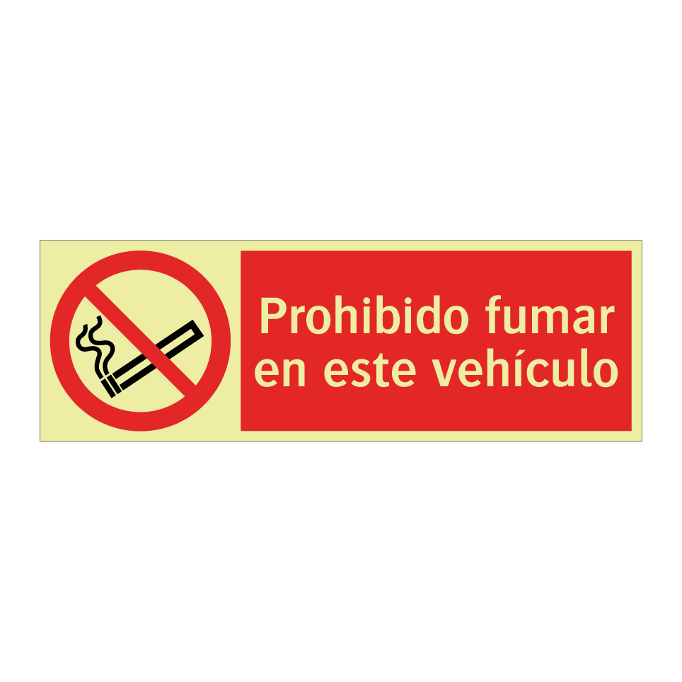 Prohibido fumar en este vehículo