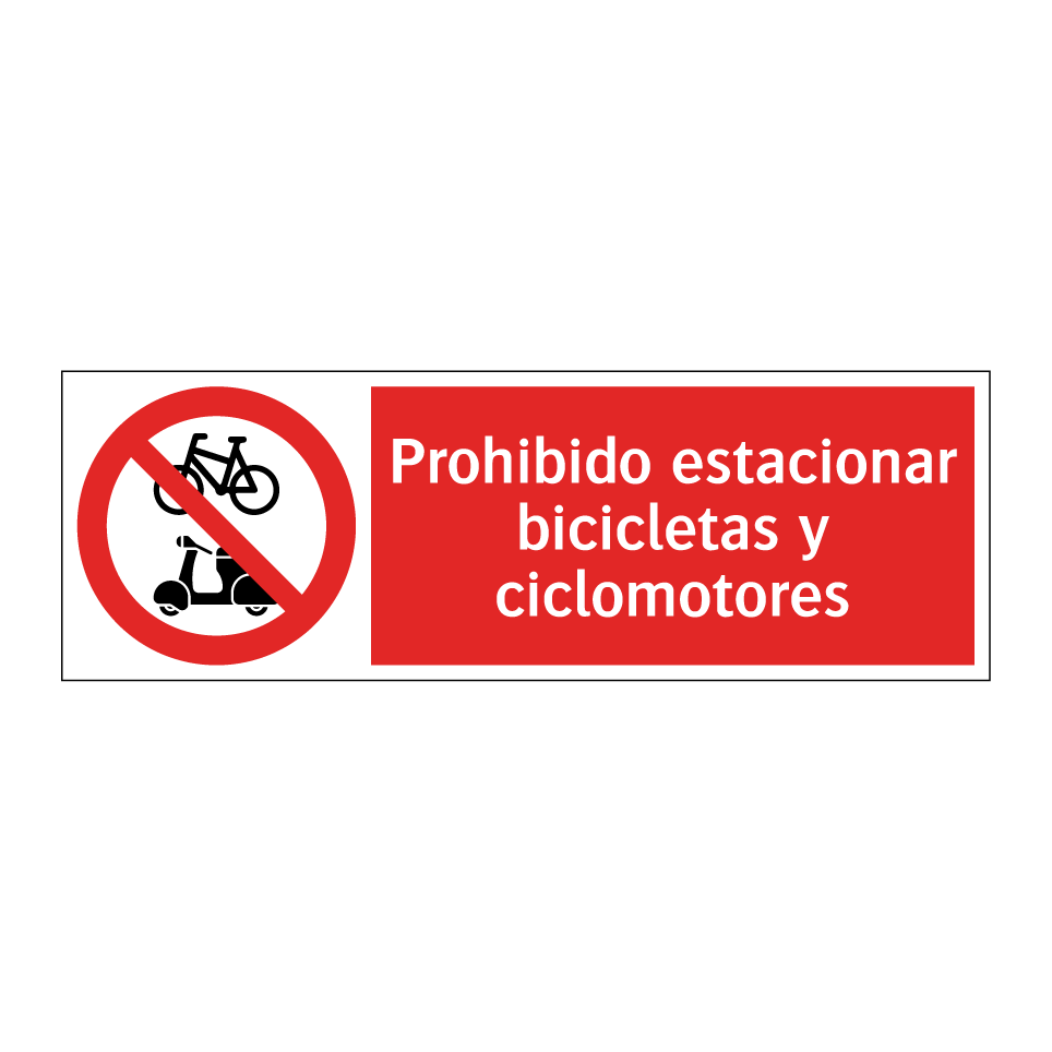 Prohibido estacionar bicicletas y ciclomotores
