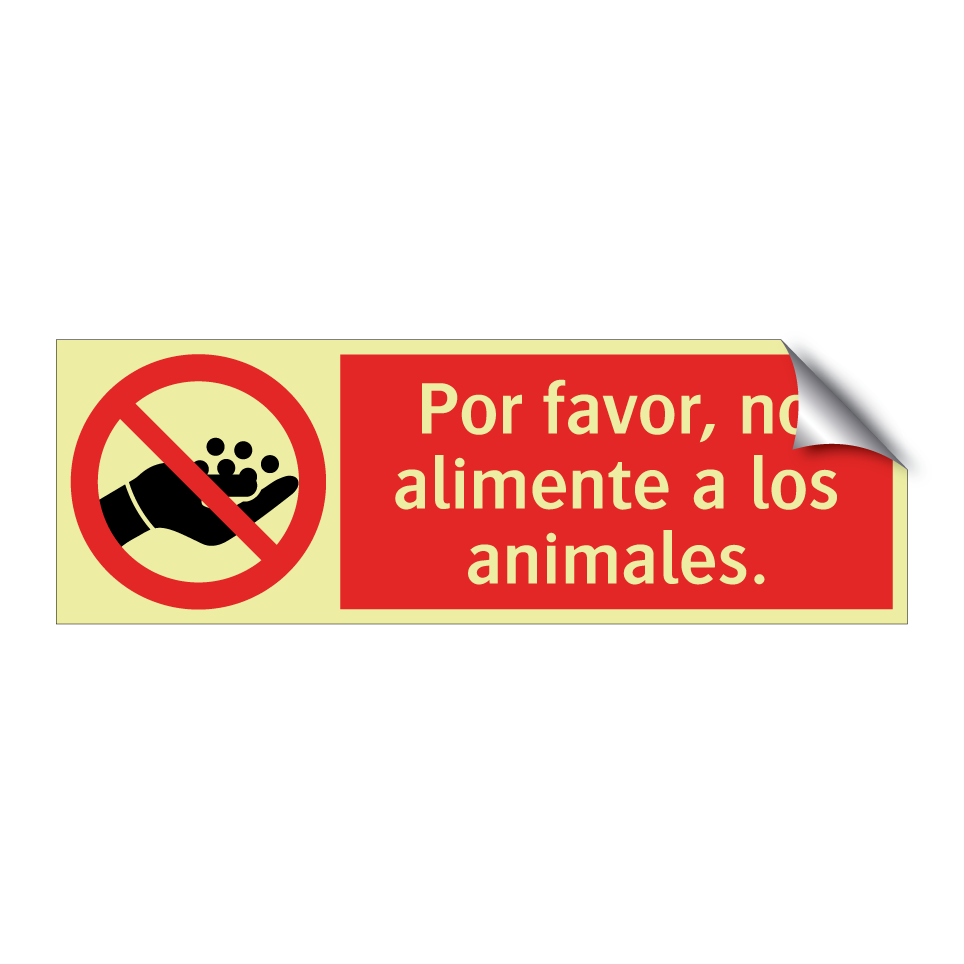 Por favor, no alimente a los animales.