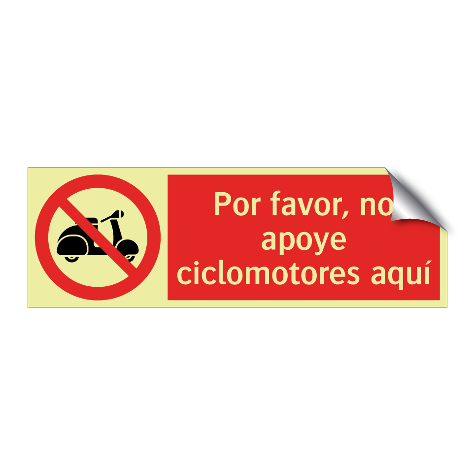 Por favor, no apoye ciclomotores aquí