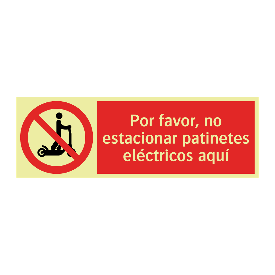 Por favor, no estacionar patinetes eléctricos aquí