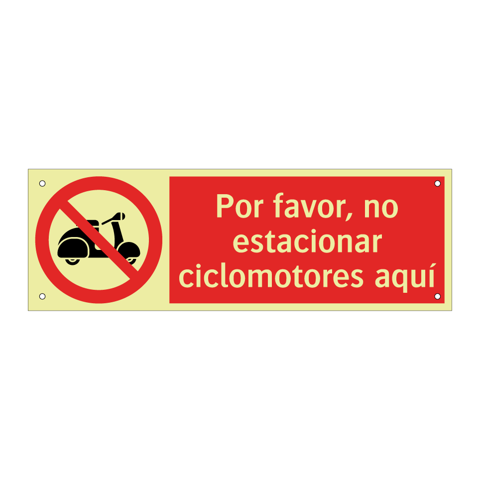 Por favor, no estacionar ciclomotores aquí