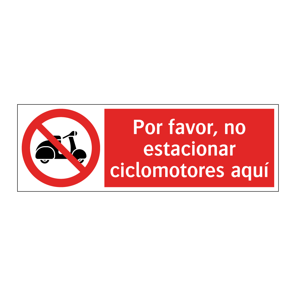 Por favor, no estacionar ciclomotores aquí
