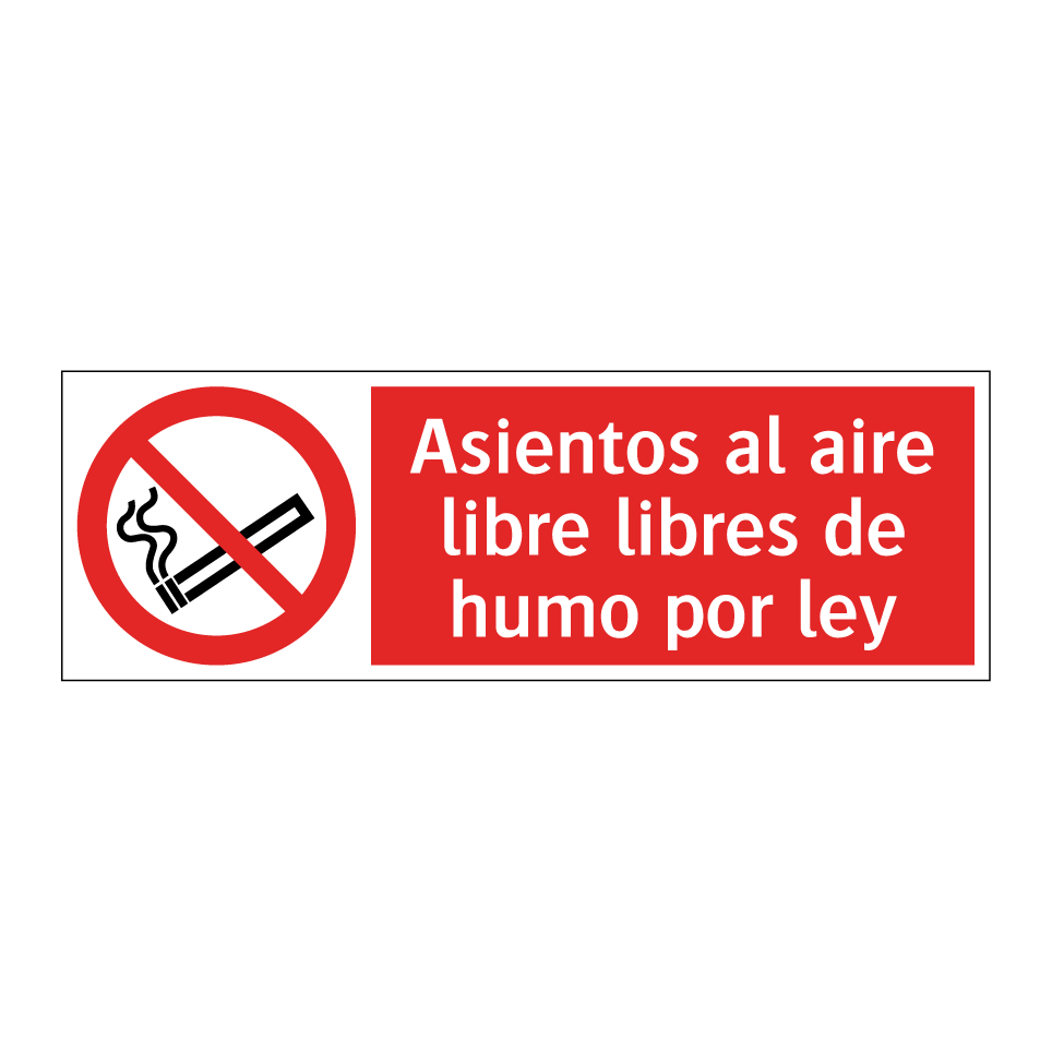 Asientos al aire libre libres de humo por ley
