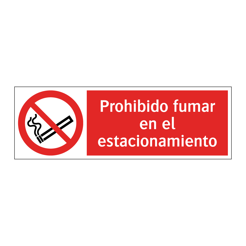 Prohibido fumar en el estacionamiento