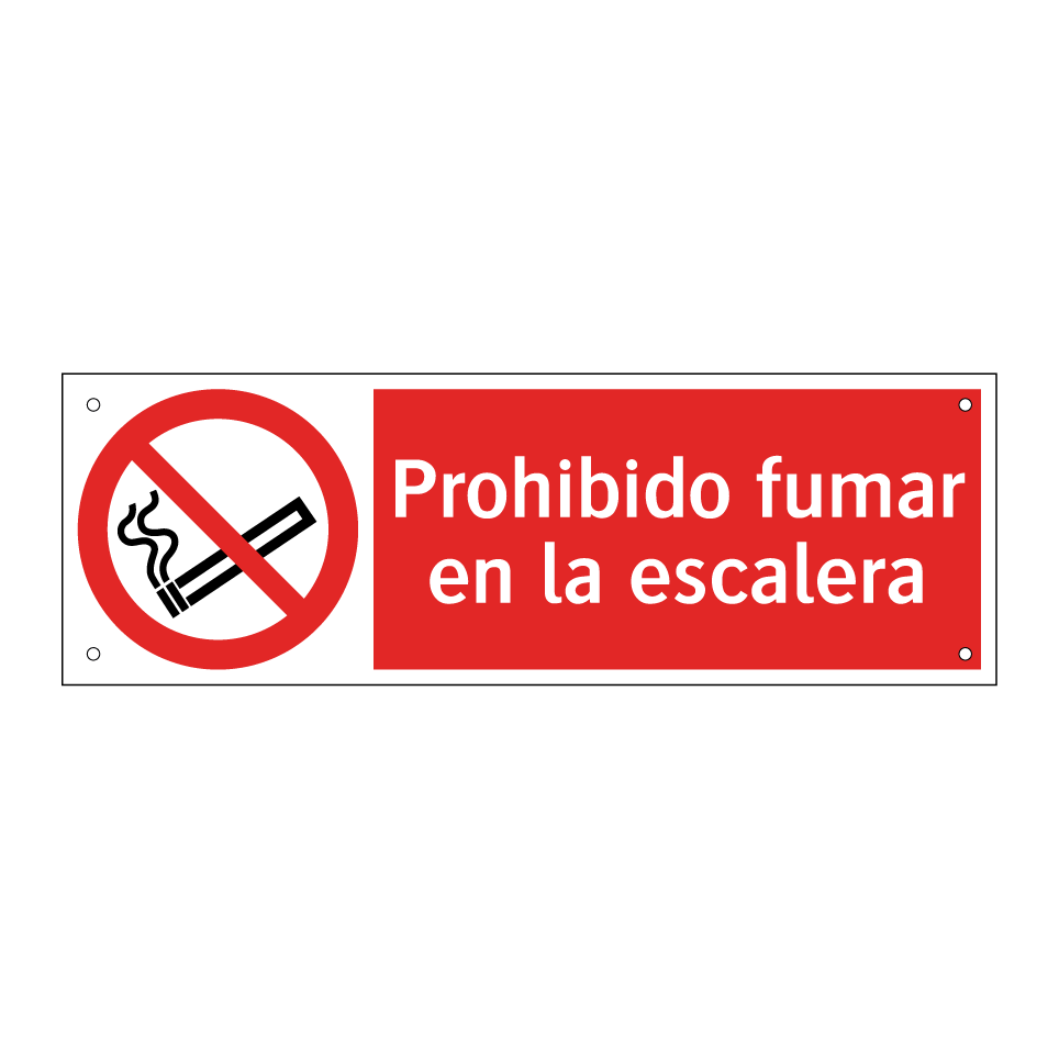Prohibido fumar en la escalera