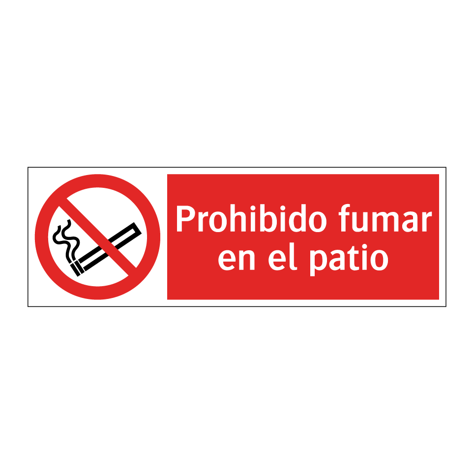 Prohibido fumar en el patio
