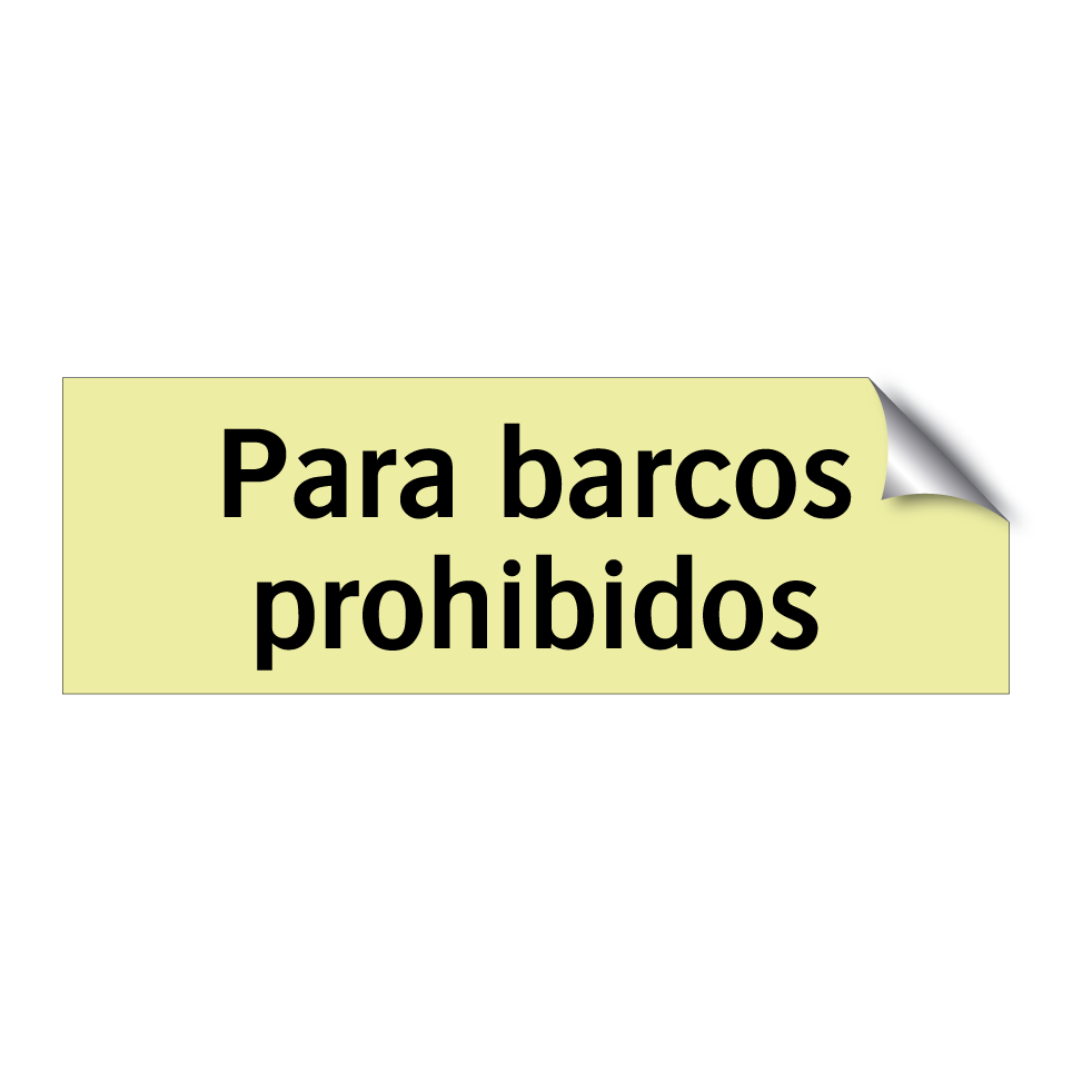 Para barcos prohibidos