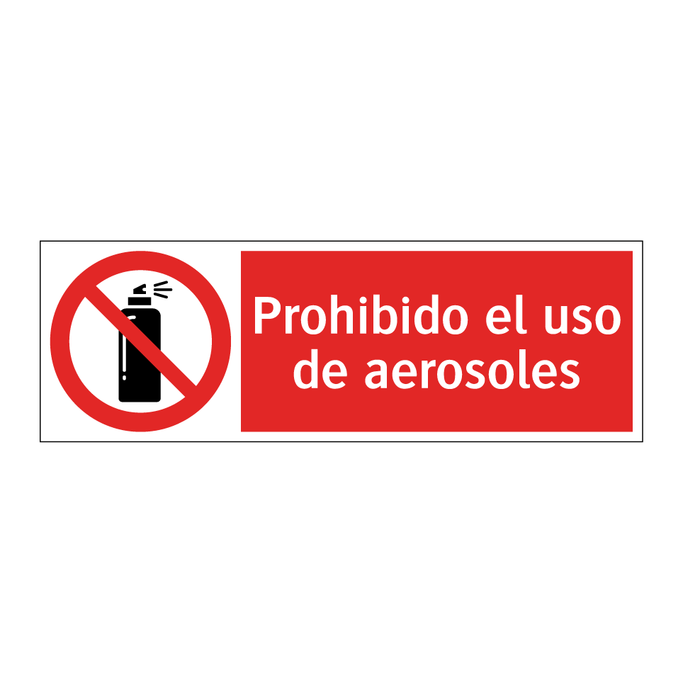Prohibido el uso de aerosoles