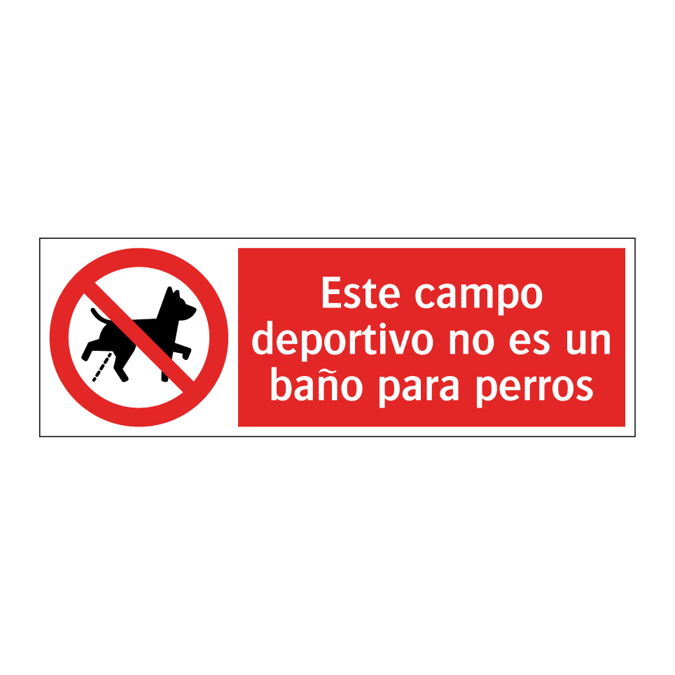 Este campo deportivo no es un baño para perros