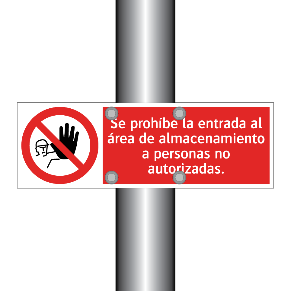 Se prohíbe la entrada al área de almacenamiento a personas no autorizadas.