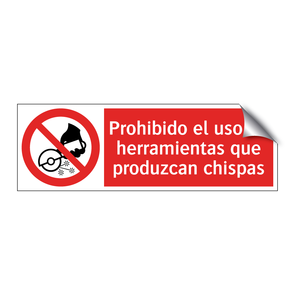 Prohibido el uso de herramientas que produzcan chispas