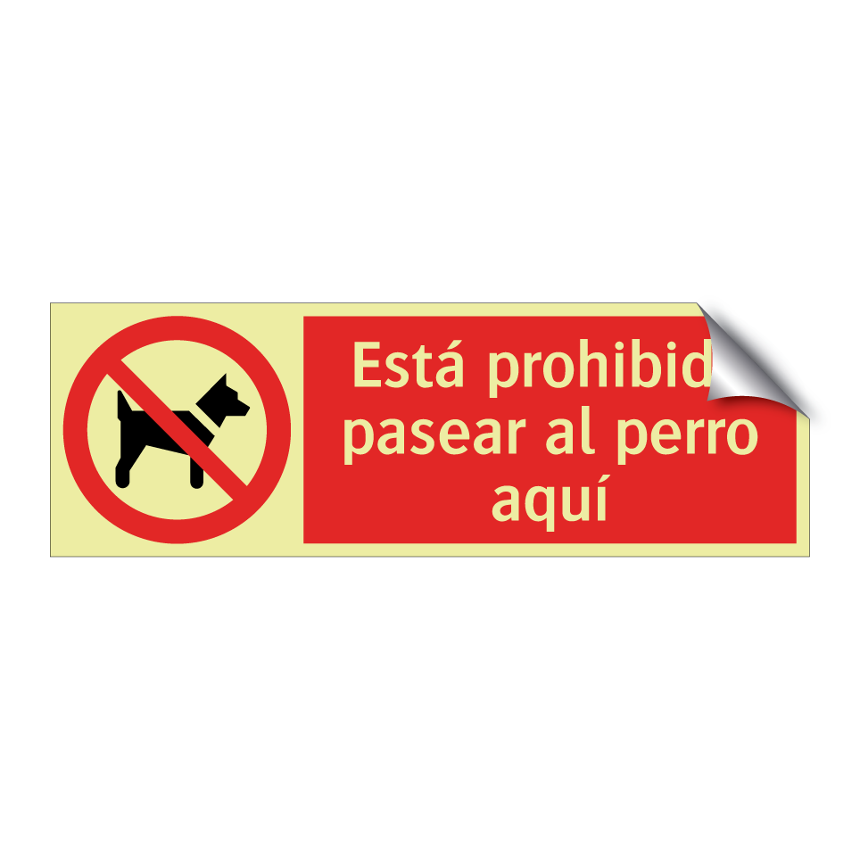 Está prohibido pasear al perro aquí