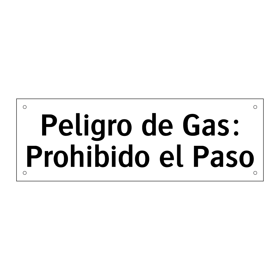 Peligro de Gas: Prohibido el Paso
