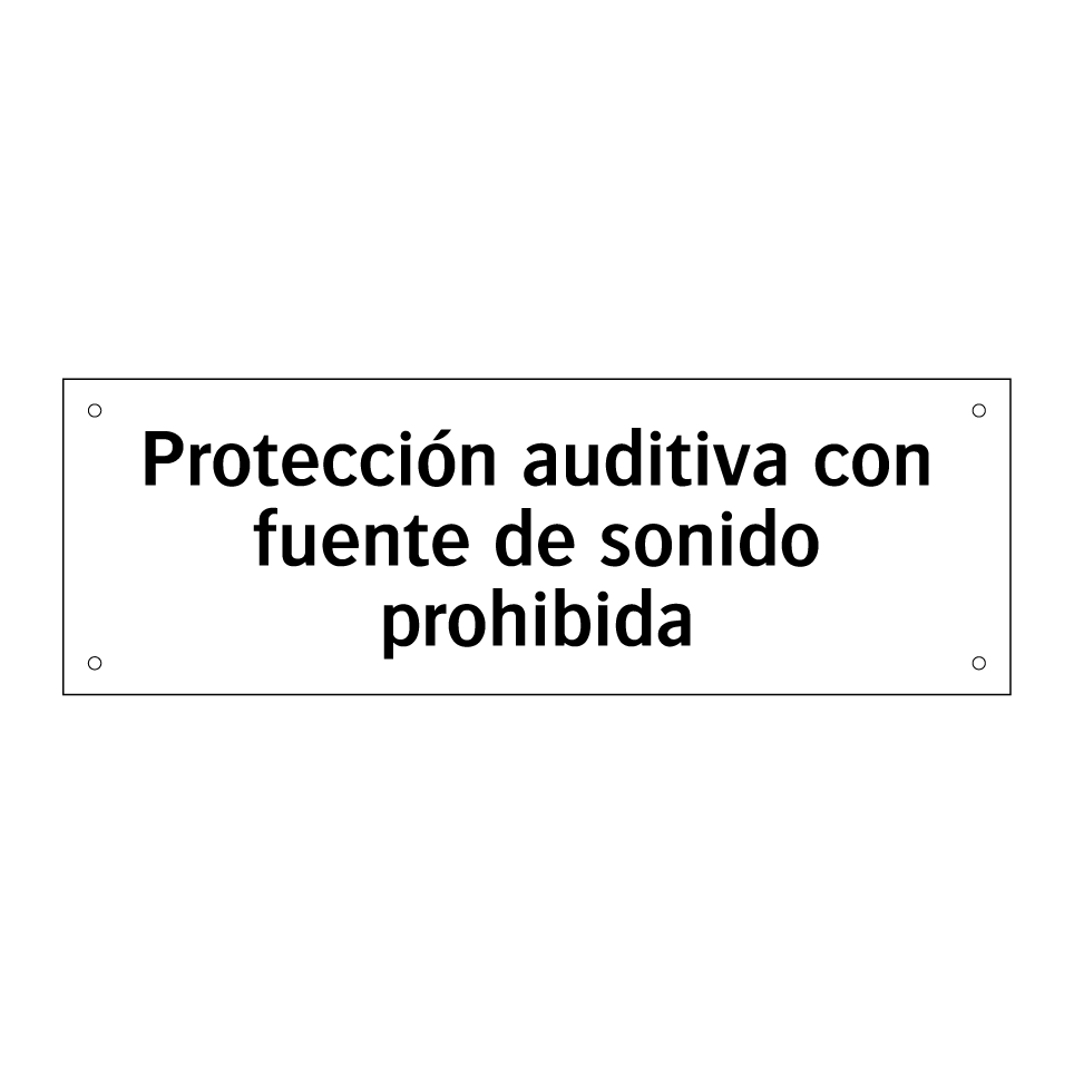 Protección auditiva con fuente de sonido prohibida